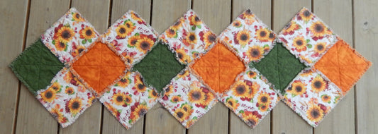 48" Sunflowers O&G Table Runner